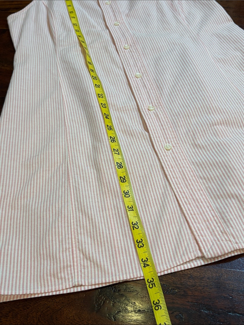 Vintage Ralph Lauren Blue Label 90s Pink / White Striped Cotton Polo Dress 10 - Picture 13 of 13
